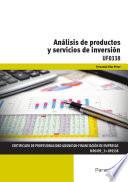 Libro UF0338 - Análisis de productos y servicios de inversión