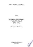Libro Violencia, proscripción y autoritarismo (1955-1976)